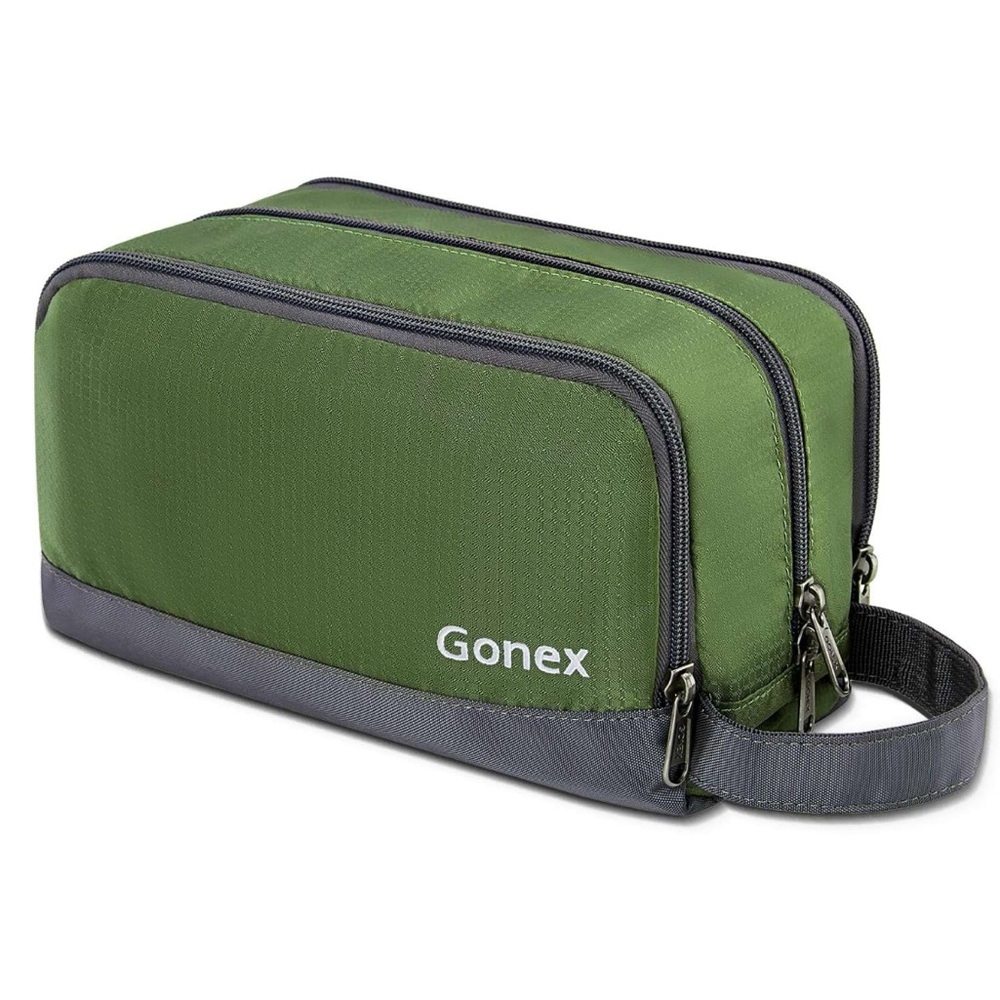 Onex Olive Green and Gray Toiletry Bag by Gonex